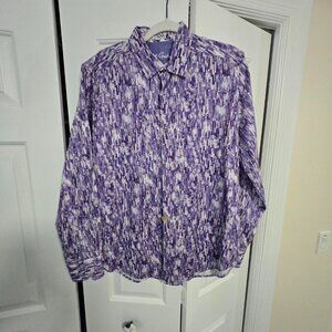 Robert Graham Long Sleeve Dress Shirt - Size Large - Free Shipping